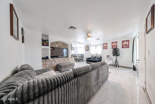 5239 W Maryland Ave, Glendale, AZ 85301 - living room with light marble finish floors