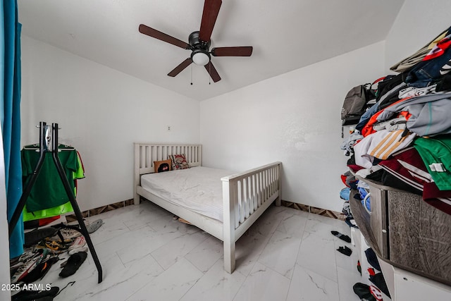 5239 W Maryland Ave, Glendale, AZ 85301 - bedroom with marble finish flooring, baseboards, and ceiling fan