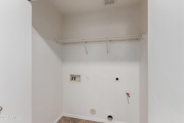 12425 W Willow Ave, El Mirage, AZ 85335 - washroom with hookup for a gas dryer, electric dryer hookup, hookup for a washing machine, and baseboards