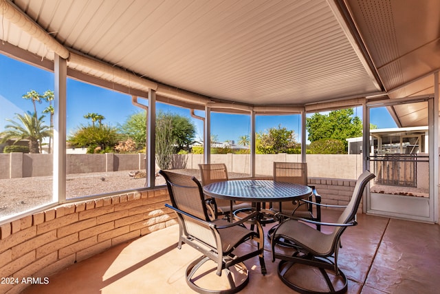 view of sunroom / solarium