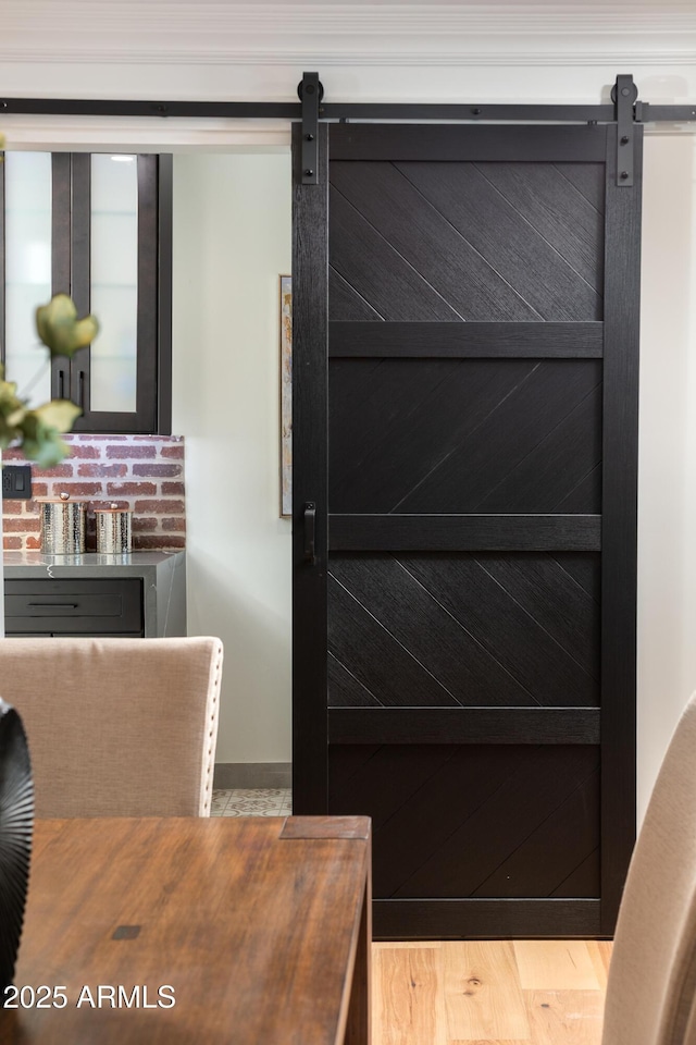 8708 E Rancho Vista Dr, Scottsdale, AZ 85251 - doorway to outside with a barn door