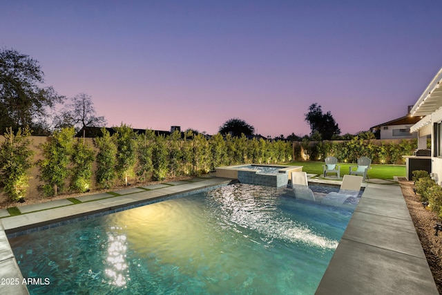 8708 E Rancho Vista Dr, Scottsdale, AZ 85251 - view of pool with a pool with connected hot tub