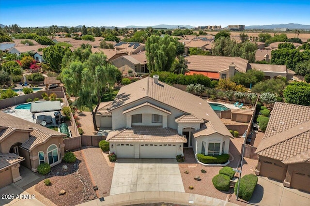 6102 E Danbury Rd, Scottsdale, AZ 85254 - aerial perspective of suburban area with a pool area
