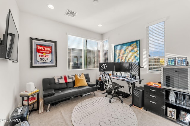 23083 N 74th Pl, Scottsdale, AZ 85255 - office area featuring light colored carpet and recessed lighting
