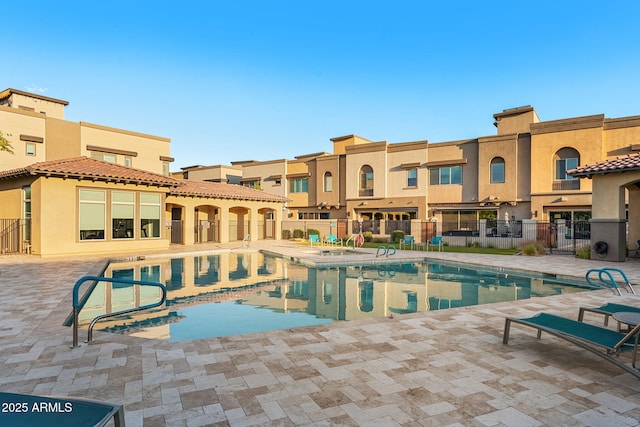 23083 N 74th Pl, Scottsdale, AZ 85255 - community pool featuring a patio and a residential view