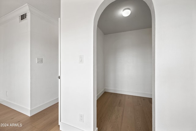 interior space with wood-type flooring