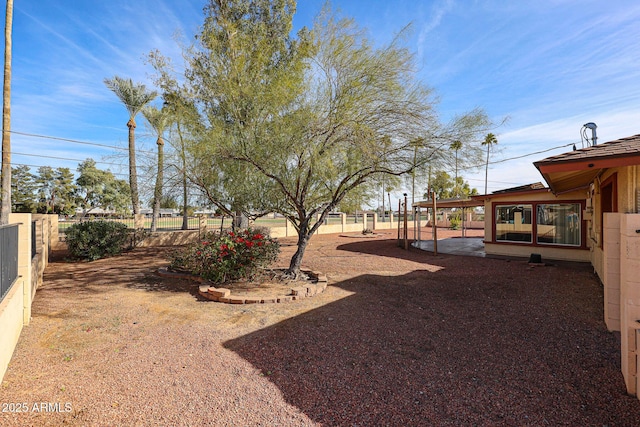 view of yard featuring a patio area