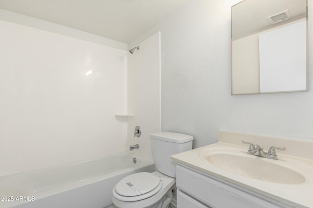 1512 W Crescent Ave, Mesa, AZ 85202 - bathroom featuring toilet, vanity, and bathing tub / shower combination