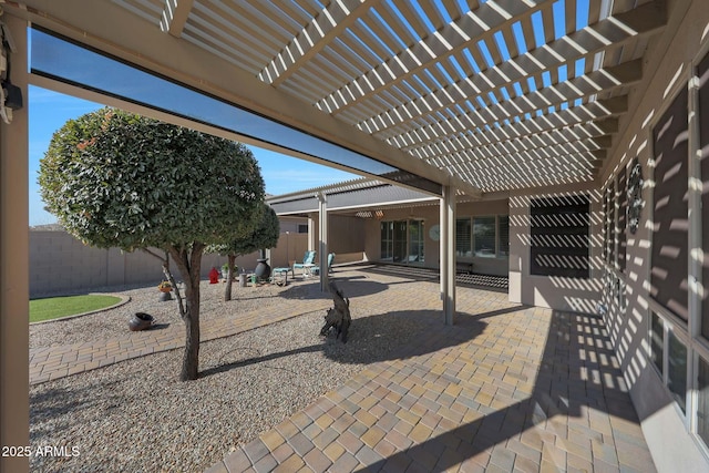 view of patio / terrace with a pergola