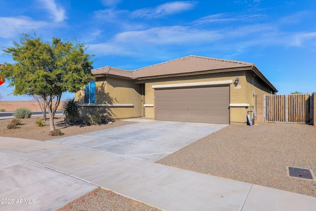 view of front facade with a garage