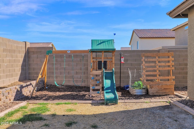 view of jungle gym