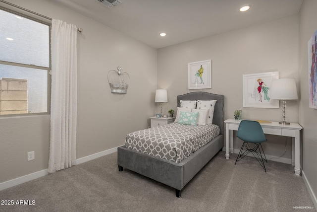 view of carpeted bedroom