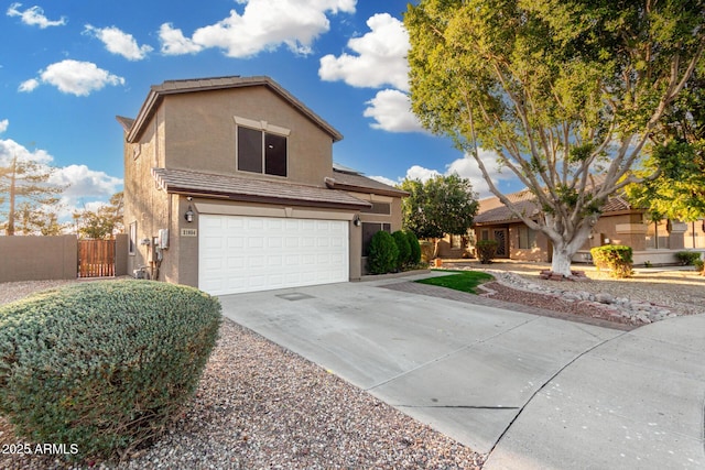 view of front property featuring a garage