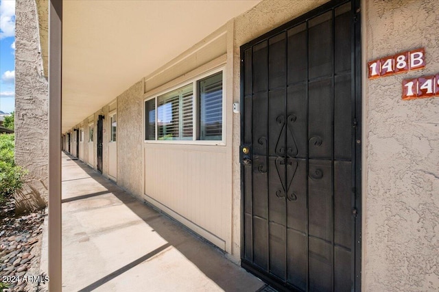 view of doorway to property