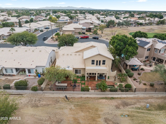 bird's eye view featuring a mountain view