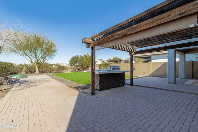 view of patio / terrace with a pergola