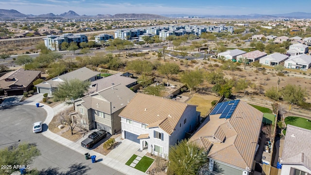 bird's eye view featuring a mountain view