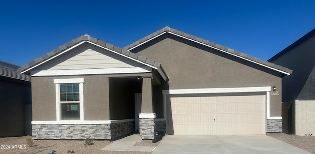 view of front of home featuring a garage