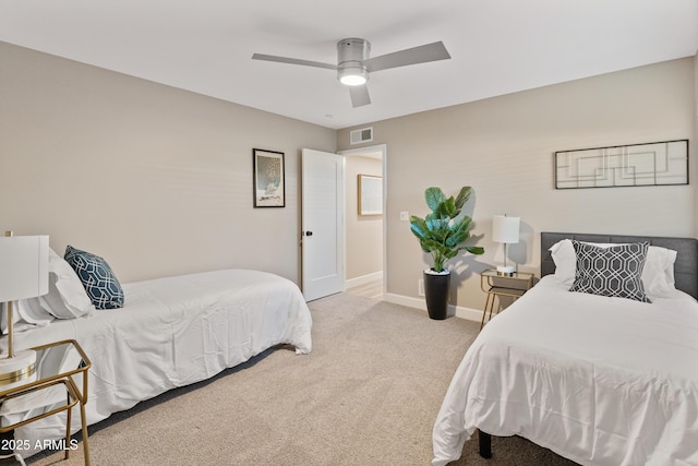 6220 E Paradise Ln, Scottsdale, AZ 85254 - bedroom featuring carpet flooring, baseboards, and a ceiling fan