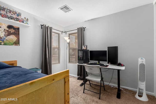 3438 S Bowman Rd, Apache Junction, AZ 85119 - carpeted bedroom featuring baseboards and an office area