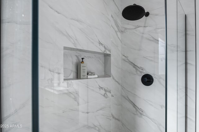 room details with tiled shower