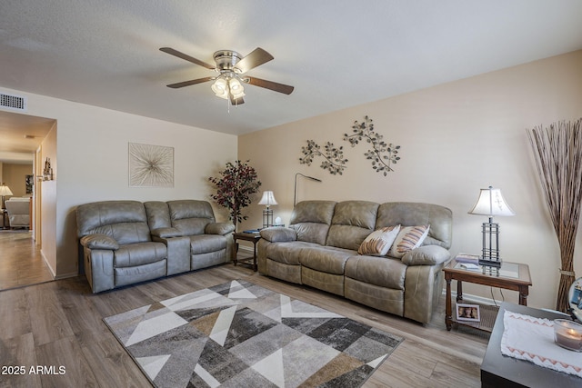 8160 E Keats Ave Unit 364, Mesa, AZ 85209 - living room with ceiling fan and wood finished floors