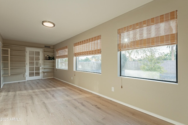 empty room featuring light hardwood / wood-style flooring