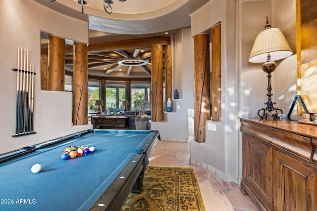 recreation room with pool table