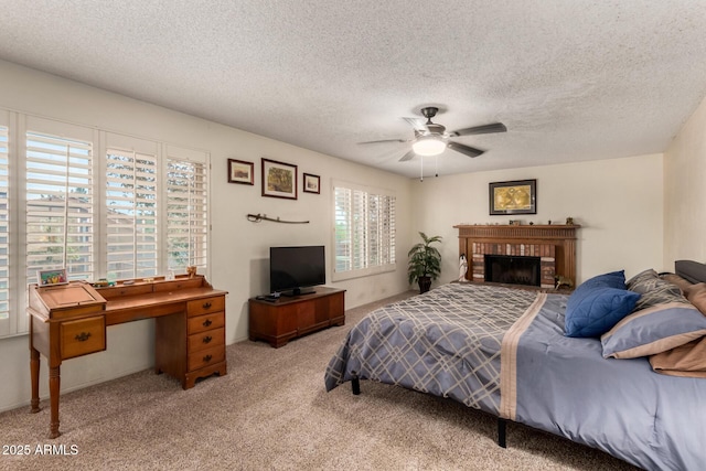 4601 E Sunnyside Ln, Phoenix, AZ 85032 - carpeted bedroom featuring a textured ceiling and ceiling fan