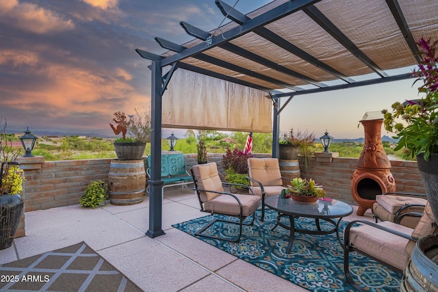 view of patio / terrace with a pergola