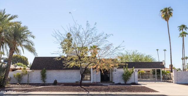 view of front of home