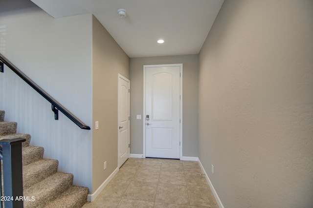 view of tiled foyer entrance