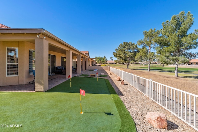 view of yard with a patio