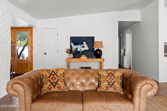 living room featuring hardwood / wood-style flooring