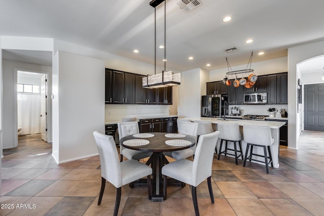 view of dining space