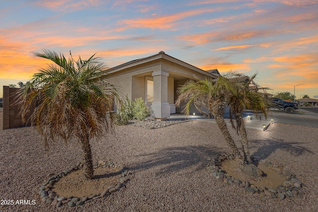 view of front of house with a patio