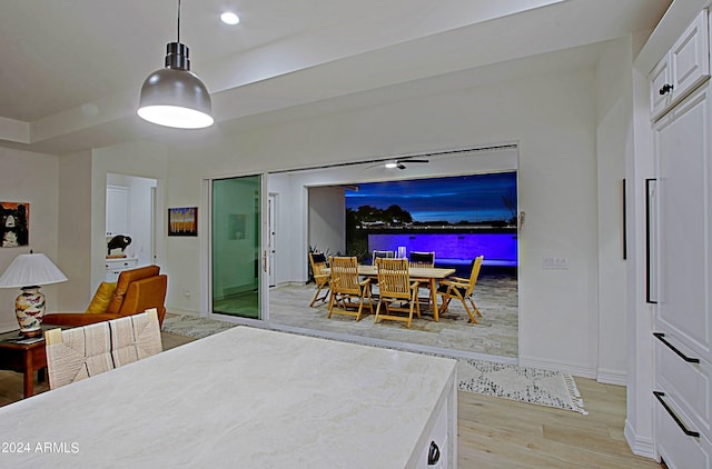 dining room featuring light wood-type flooring