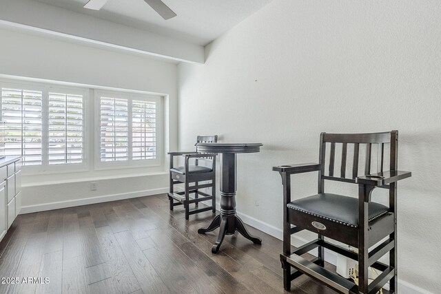 1311 N Congress Dr, Chandler, AZ 85226 - office space with dark wood finished floors, baseboards, and a ceiling fan