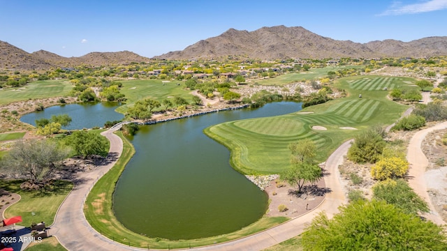 2540 N Stone Hill Rd, Buckeye, AZ 85396 - bird's eye view with view of golf course, a residential view, and a water and mountain view