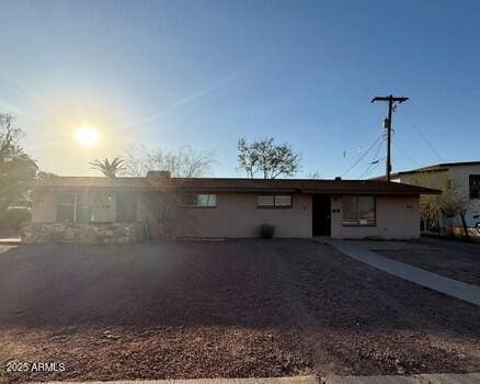 view of single story home