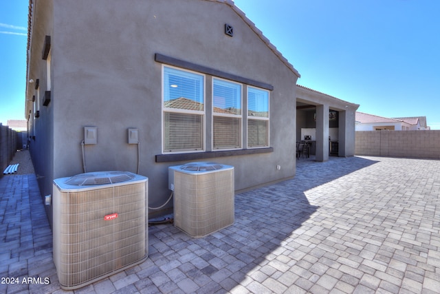 view of patio with central AC unit