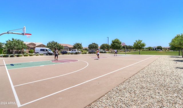 view of basketball court