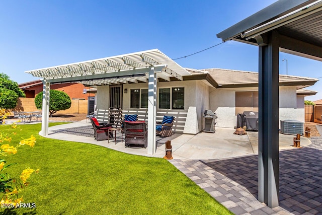 2910 S Olivewood, Mesa, AZ 85212 - view of patio featuring a pergola and central AC unit