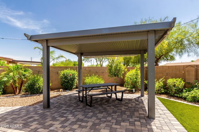 2910 S Olivewood, Mesa, AZ 85212 - view of patio with a fenced backyard and outdoor dining area