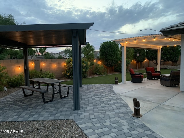 2910 S Olivewood, Mesa, AZ 85212 - view of patio / terrace featuring a pergola and outdoor dining area