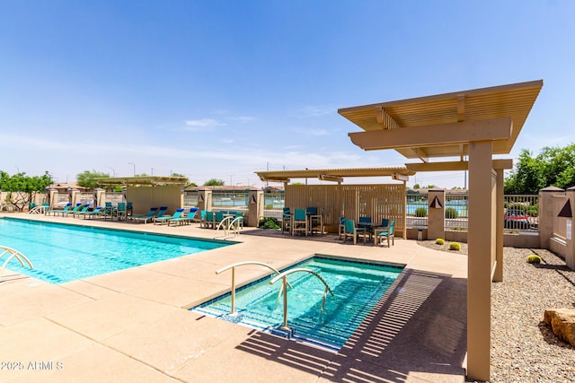 2910 S Olivewood, Mesa, AZ 85212 - community pool with a patio and fence