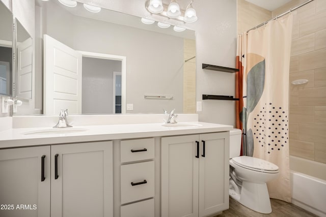 3523 W Rhapsody Dr, Sierra Vista, AZ 85650 - full bathroom with double vanity, a sink, and toilet