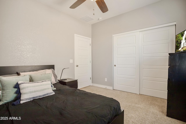 3523 W Rhapsody Dr, Sierra Vista, AZ 85650 - bedroom with baseboards, ceiling fan, and a closet