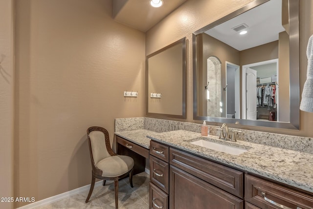 bathroom featuring vanity