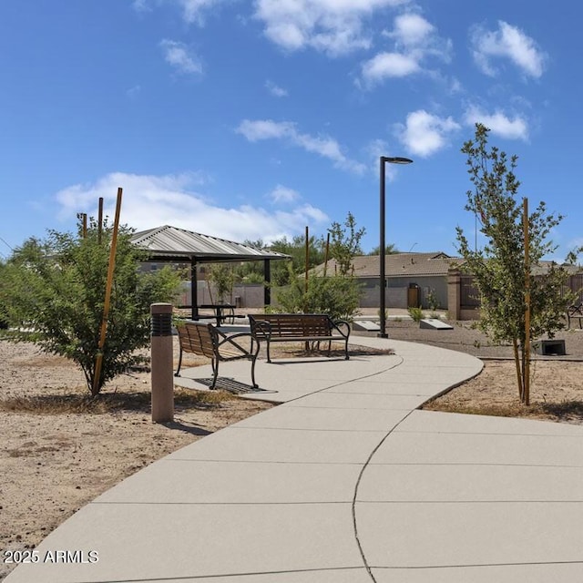 view of property's community featuring a gazebo